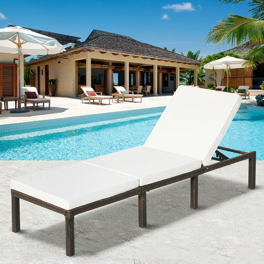Glora Reclining Sun Lounger with Cushion