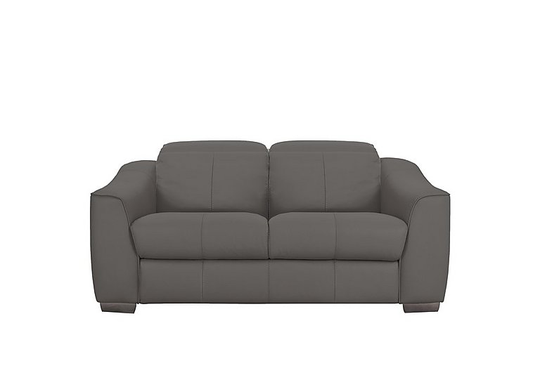 Xavier 2 Seater Leather Power Recliner Sofa with Power Headrests - Grey- World of Leather