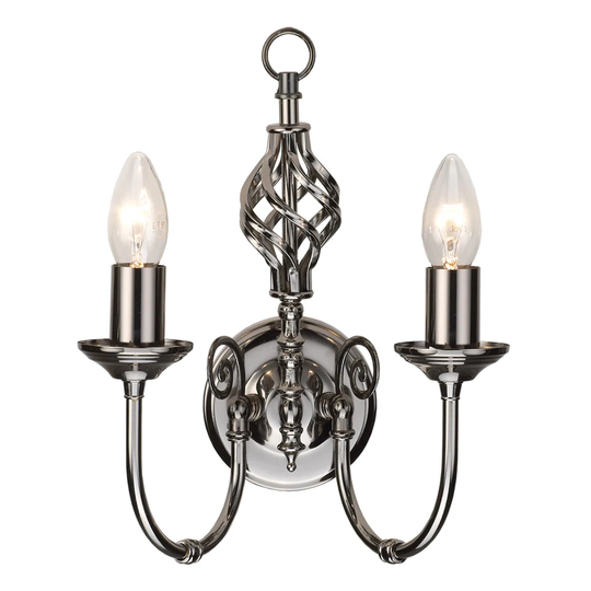 Classic Knot Twist Wall Light Gun Metal