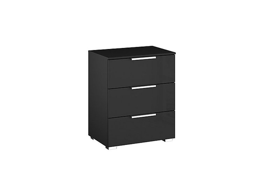 Rauch - Perth 3 Drawer Bedside Chest - Black
