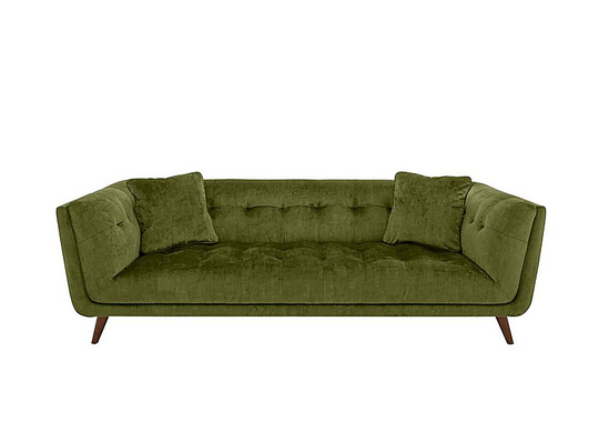 Rene 3 Seater Fabric Sofa - Green