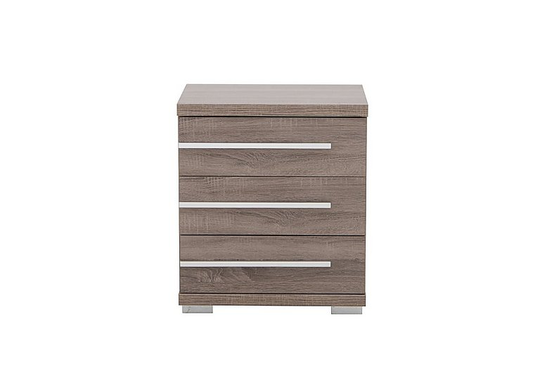 Wiemann - Laguna 3 Drawer Bedside Table Left Side Handles - Brown
