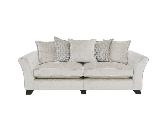Sasha 4 Seater Split Scatter Back Sofa - Natural