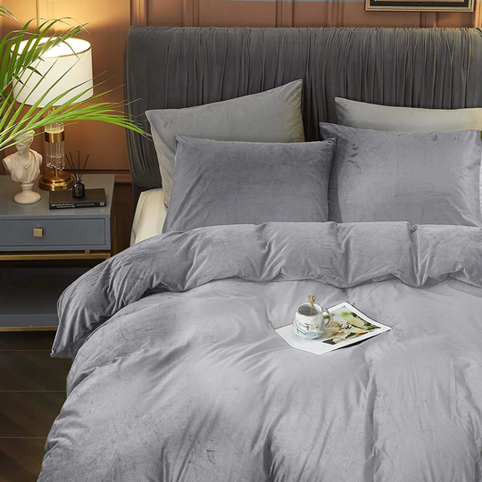 Friederike Crushed Velvet Duvet Cover Set