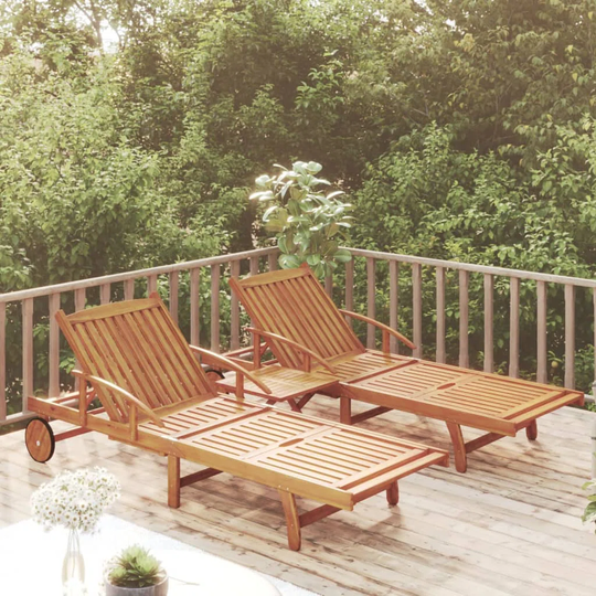 Ahlem Reclining Sun Lounger with Table