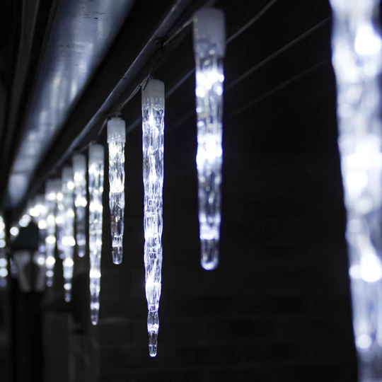 72 White Icicle Lights