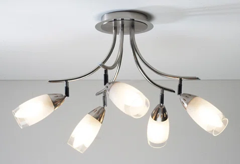 Phoenix Semi Flush Light in Polished Chrome