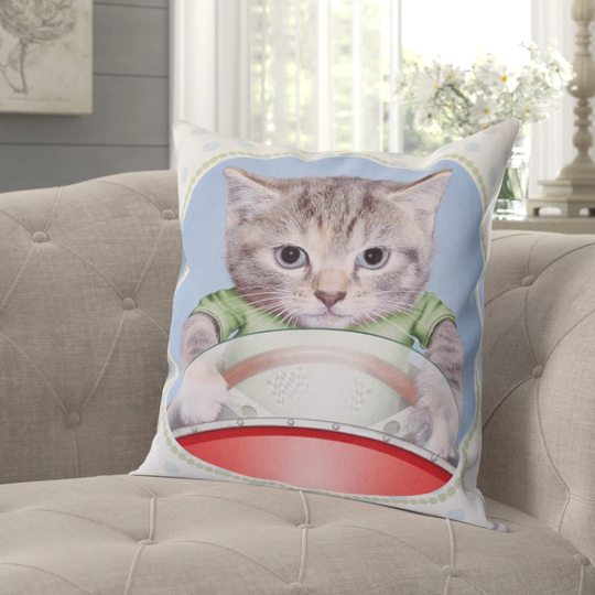 Tabby Driver - Pets Factor Kids Pillows