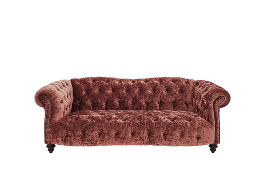 Tetrad - Southwood 3 Seater Velvet Sofa - Red