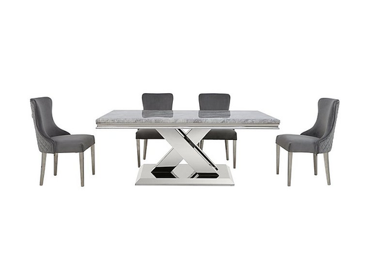 Dolce Large Dining Table and 4 Side Chairs
