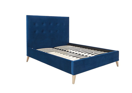 Maisie Low Foot End Bed Frame - King Size - Blue