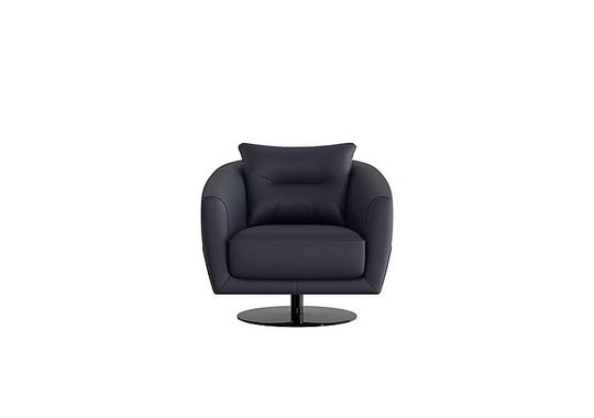 Nicoletti - Mimmo Leather Swivel Chair - Blue