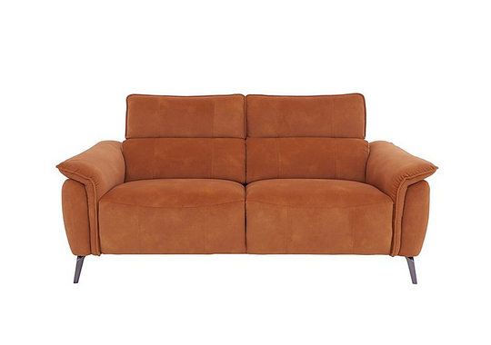 Jude 3 Seater Fabric Power Recliner Sofa with Telescopic Headrests - Orange