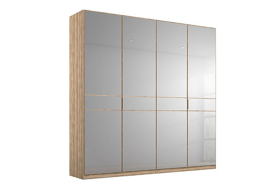 Rauch - Lando Hinged Mirror Wardrobe - 200-cm - Brown