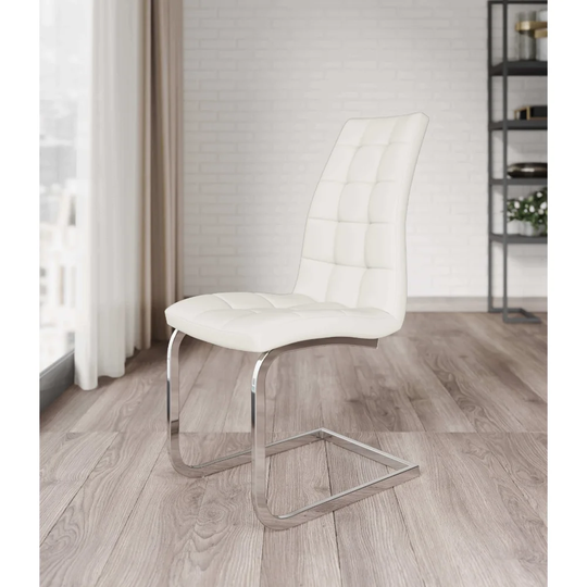 Miesha New York Faux Leather Cantilever Dining Chair