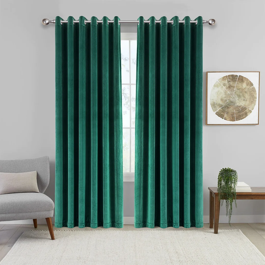 Imperial Rooms Crushed Velvet Eyelet Sheer Curtains