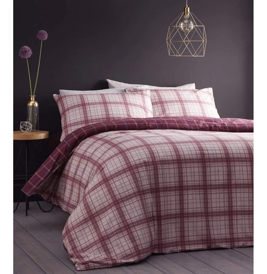 Cotton 64 TC Reversible Duvet Cover Set