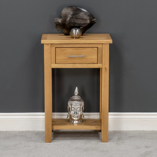 Nebraska 1 Drawer Solid Wood Side Table