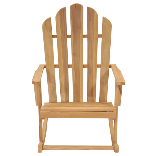 Highland Dunes Adirondack Rocking Chair Solid Teak Wood