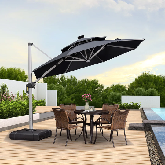 Lillehammer 3.6m Cantilever Parasol with Lights