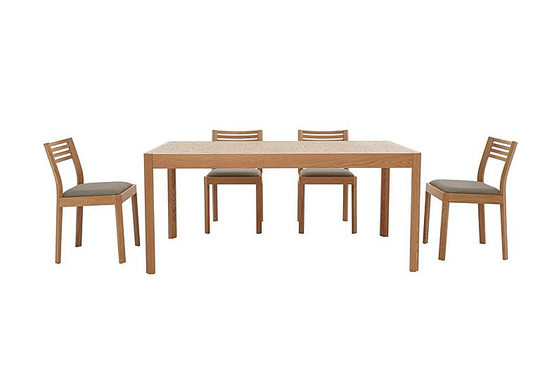 Ercol - Ella Medium Extending Dining Table and 4 Dining Chairs - Brown