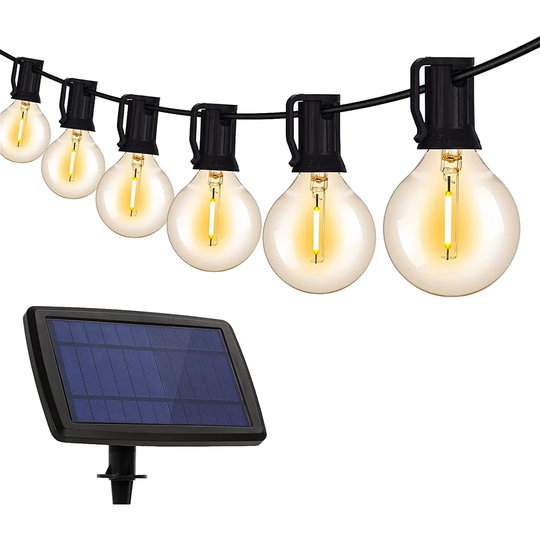 Aliisa 14M Solar Powered 27 - Bulb Festoon Lights String Light