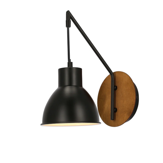 Koio 1 - Light Black/Brown Armed Sconce