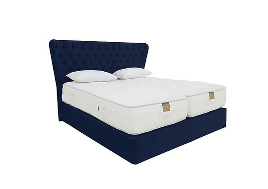 Harrison Spinks - Yorkshire 25,000 Divan Set with Zip and Link Mattress - Super King - Blue