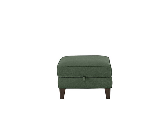 Brondby Fabric Storage Footstool - Green