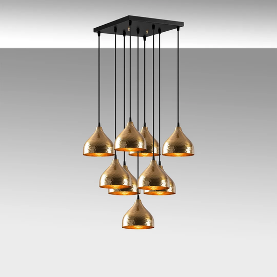 Mullein 9 - Light Cluster Dome Pendant