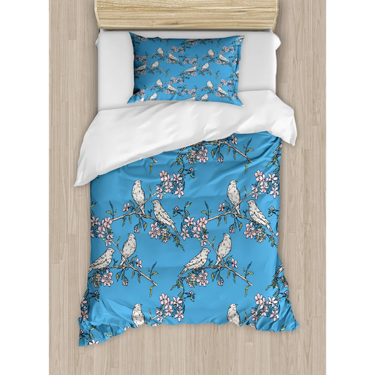 Simon Blue 100% Brushed Microfibre Duvet Cover Set