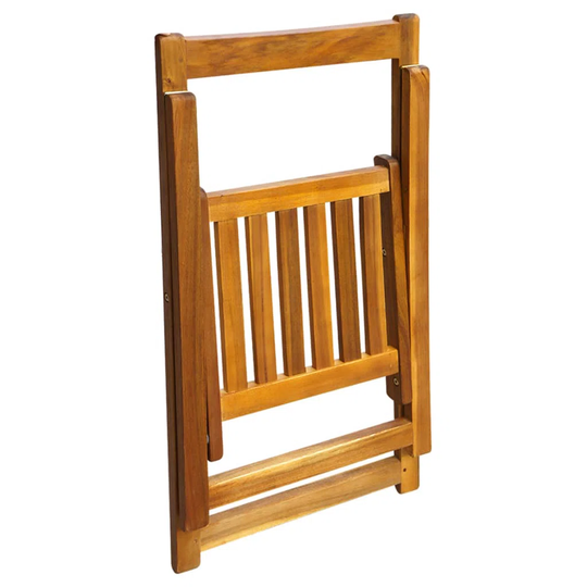 Folding Garden Chairs 2 Pcs Solid Acacia Wood