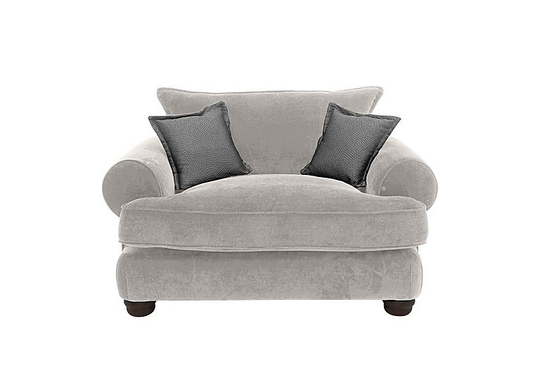 Brianna Classic Back Snuggler Chair - Silver