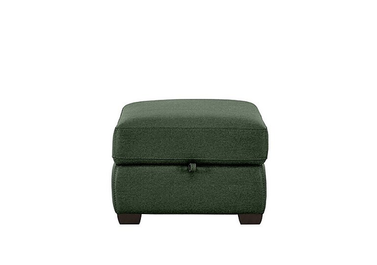 Chicago Fabric Storage Footstool - Green