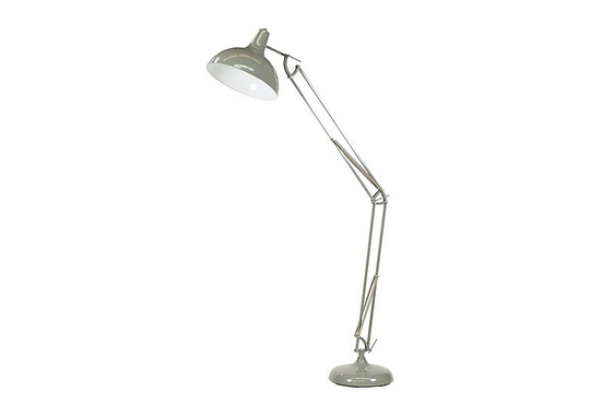Milo Brass Floor Lamp - Grey