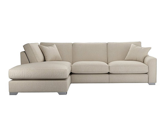 The Lounge Co. - Isobel Fabric Corner Sofa with Chaise End - Beige