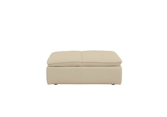 Starlight Express Leather Chair Footstool - Beige- World of Leather