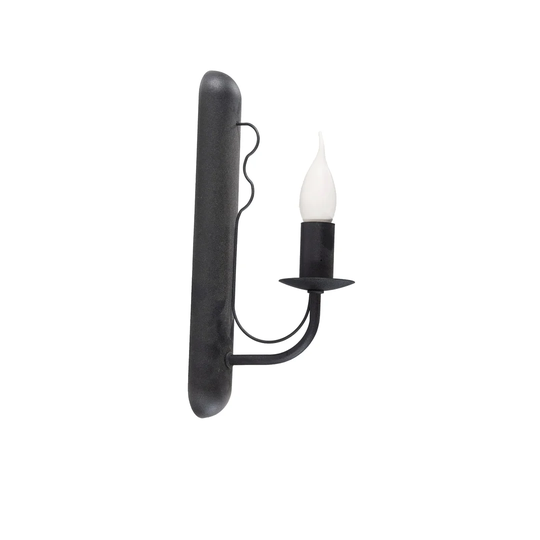 Waukesha 1 - Light Black Candle Wall Light