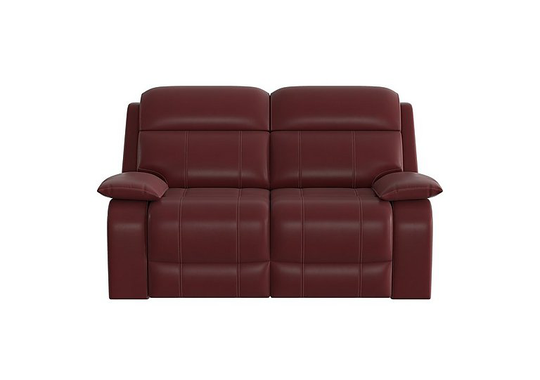 Moreno 2 Seater Leather Manual Recliner Sofa - Red- World of Leather
