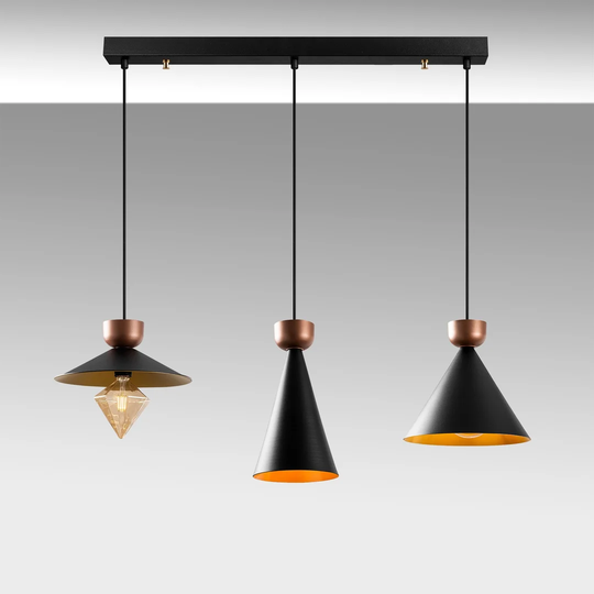 Richardt 3 - Light Kitchen Island Cone Pendant