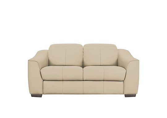 Xavier 2 Seater Leather Power Recliner Sofa with Power Headrests - Beige- World of Leather