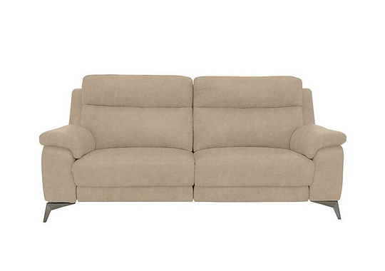 Missouri 3 Seater Fabric Power Recliner Sofa - Beige
