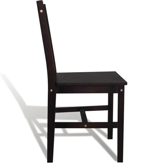 Dining Chairs 6 Pcs Dark Brown Pinewood