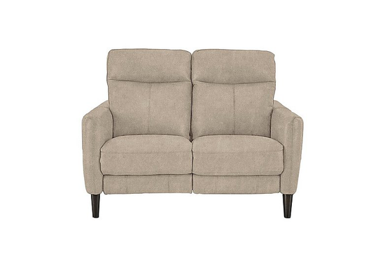Compact Collection Petit 2 Seater Fabric Power Recliner Sofa - Beige