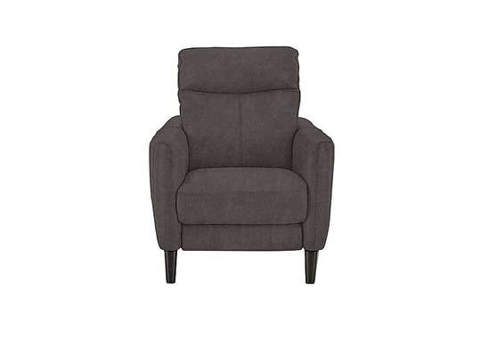 Compact Collection Petit Fabric Power Recliner Armchair - Grey