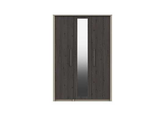 London Bedrooms - Paddington 3 Door Wardrobe with Mirror - Black