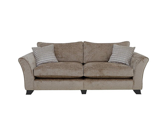 Sasha 4 Seater Split Classic Back Sofa - Brown
