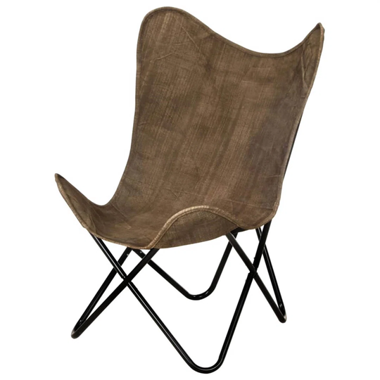 Butterfly Chair Taupe Canvas