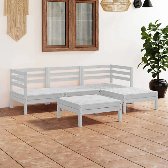 Eutropio Solid Wood 4 - Piece Sectional Sofa Set
