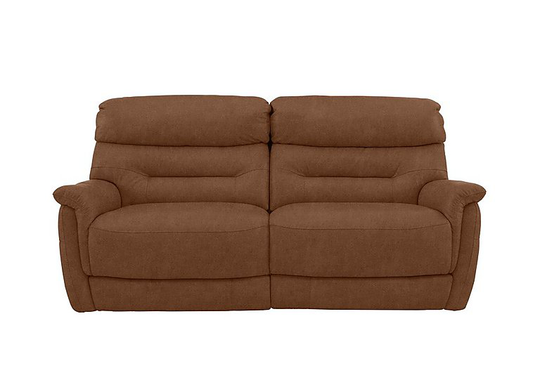 Chicago 3 Seater Fabric Power Recliner Sofa - Brown